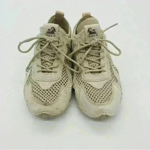 Dbeck Women’s Mesh Outdoor Hiking/Walking Shoes Beige - Picture 1 of 11